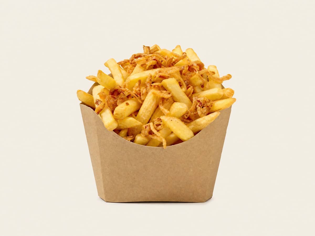 Frites oignons frits